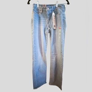 Levi’s 714 Sky Blue Mid Rise Straight Jeans 26x30 NWT